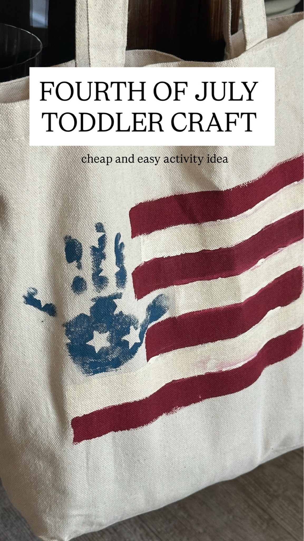 DIY Fourth of July craft idea 🇺🇸✨ make this cheap and easy patriotic bag for a parade candy, toddler craft, or keepsake

#LTKKids #LTKmomlife