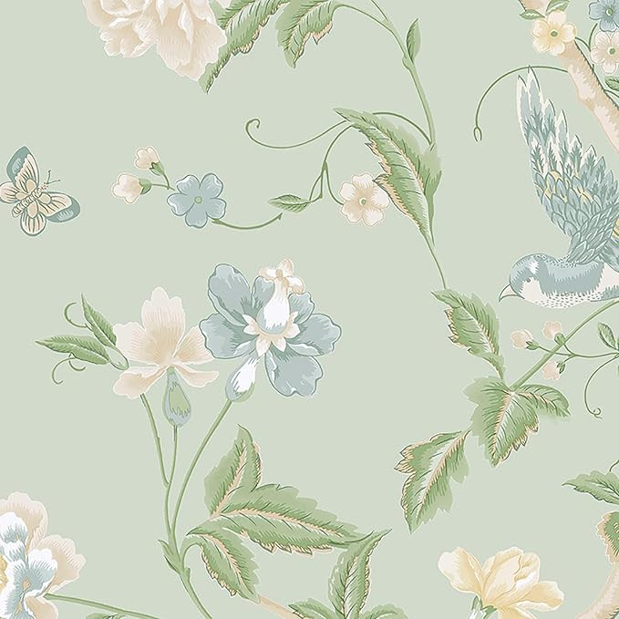 Laura Ashley Summer Palace Eau de Nil Wallpaper | Amazon (US)