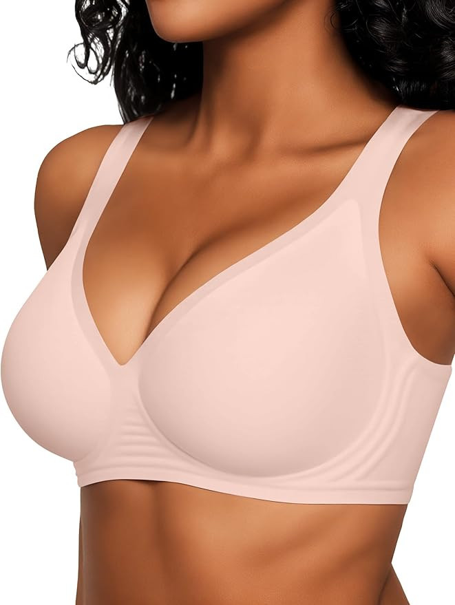 Women's Wireless Seamless Bras Deep V Push Up Bras Comfortable No Underwire Bralettes Supportive ... | Amazon (US)