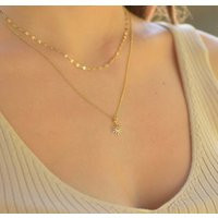 Dainty Sun Necklace Set, Layered Gold Double Necklaces For Women, Boho Set Gold, Minimal Layer | Etsy (US)