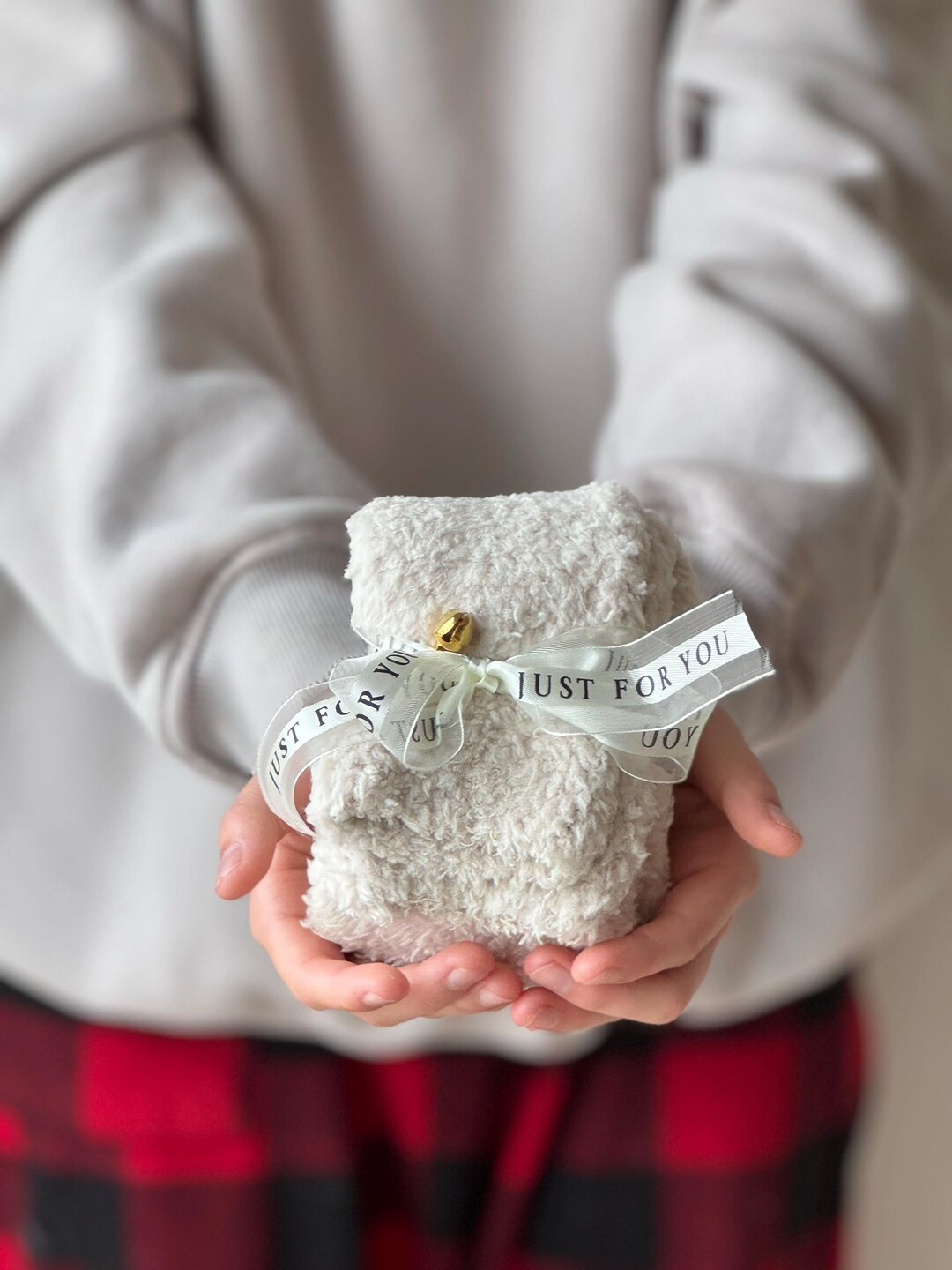 Cozy Socks Holiday Cozy Socks Fluffy Cozy Socks for Her Stocking Stuffer Cream Fluffy Socks Small... | Etsy (US)