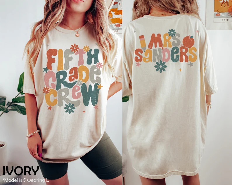 Personalized Fifth Grade Teacher Shirt, Happy First Day of School Shirt for Teachers, Custom 1st ... | Etsy (US)