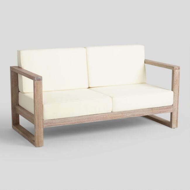 Whitewash Sevilla Outdoor Occasional Bench | World Market