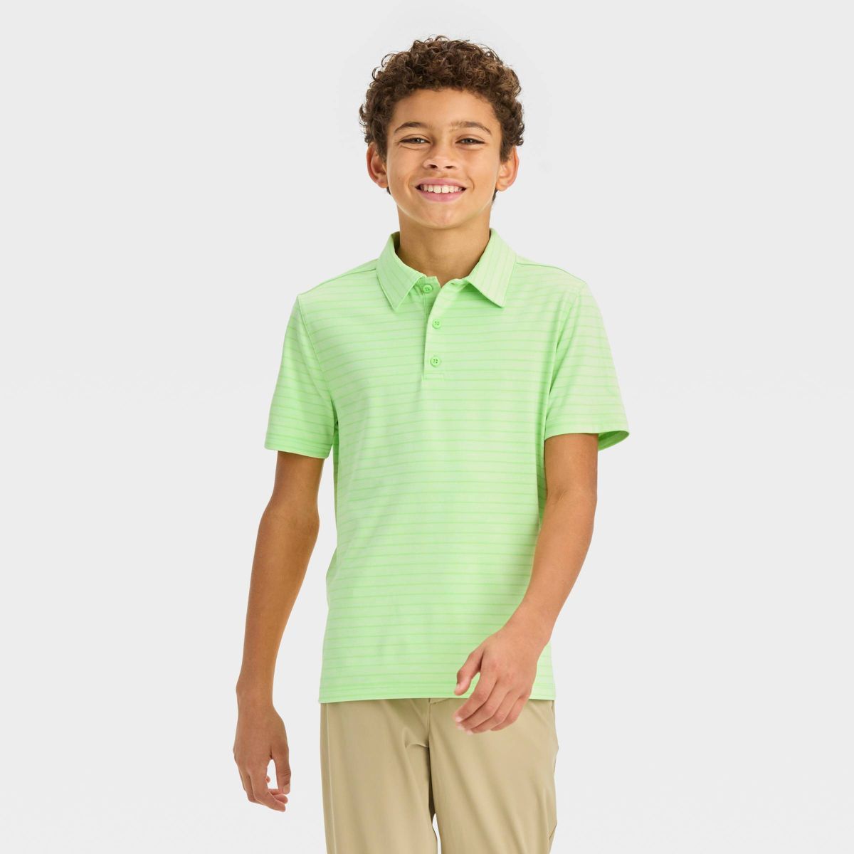 Boys' Golf Striped Polo Shirt - All In Motion™ | Target