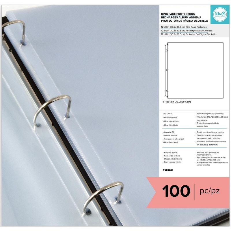 We R Memory Keepers 12"X12" Ring Page Protectors 100/Pkg | Target