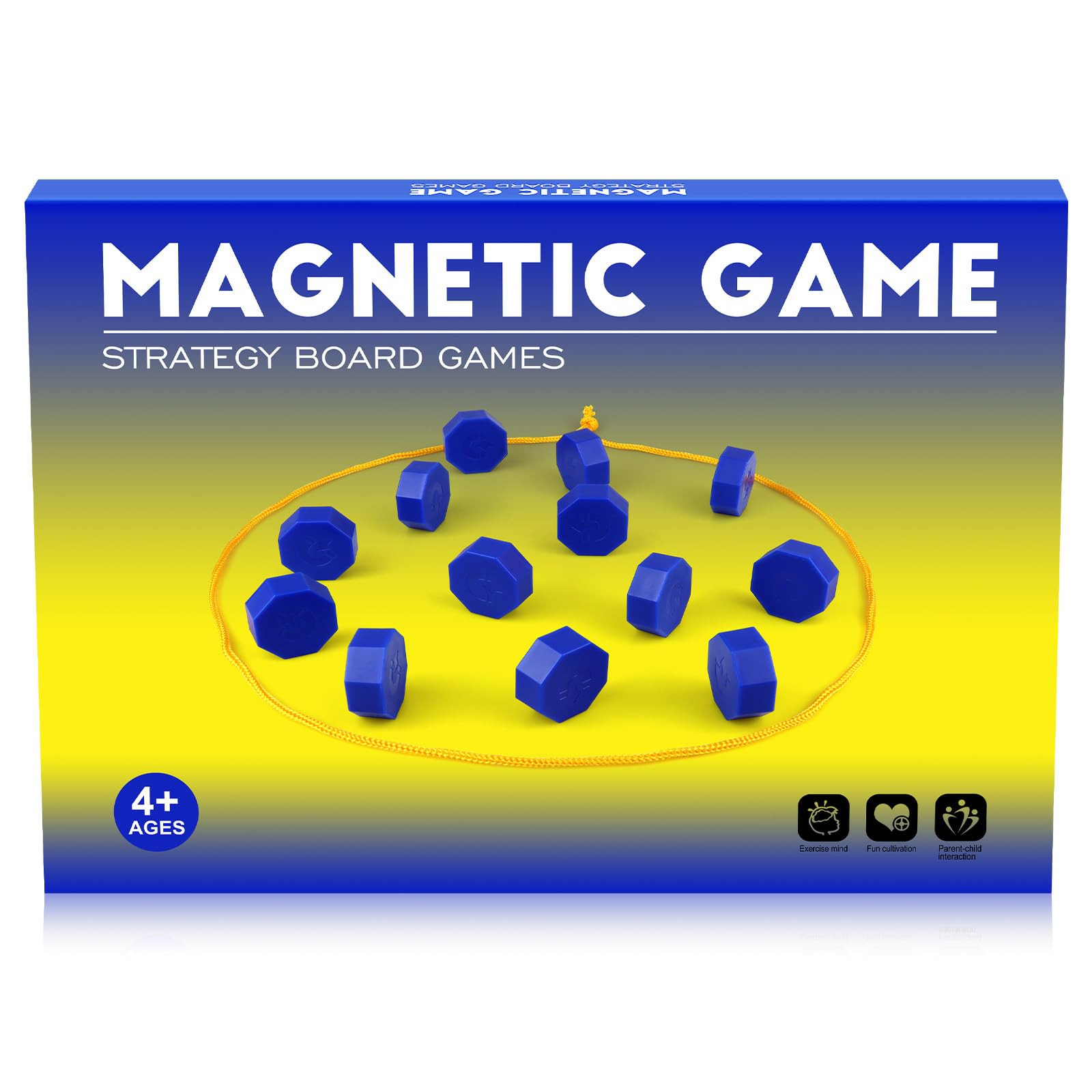 Magnetic Chess Game with Full-Size Stones, Magnet Game with String, for Family & Party & Travel &... | Amazon (US)