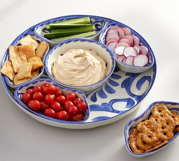 Puebla Melamine Sectioned Serving Platter | Pottery Barn (US)