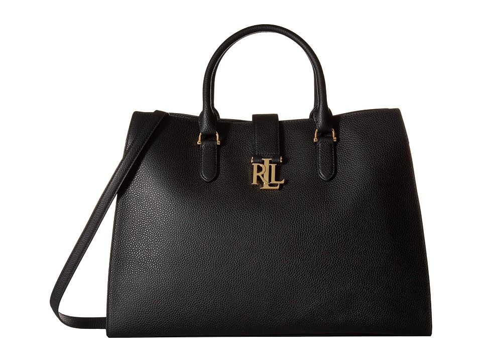 LAUREN Ralph Lauren - Carrington Bridgitte Tote (Black) Tote Handbags | Zappos