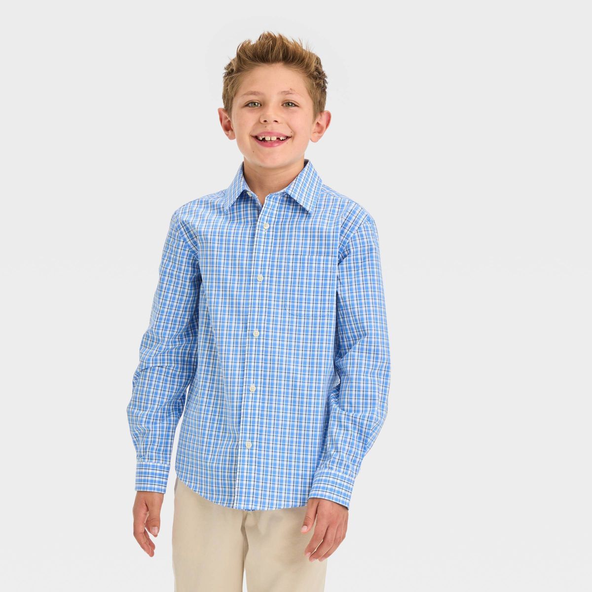 Boys' Long Sleeve Button-Down Shirt - Cat & Jack™ | Target