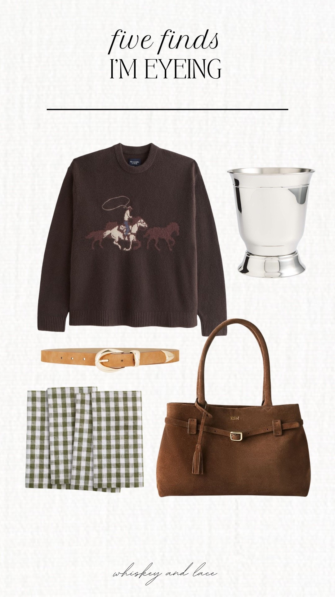 This sweater is calling my name! I know it’s technically mens but I feel like that might make the fit even cozier. Also loving this suede bag that can be monogrammed, and how cute is this wine bucket?!

#LTKSeasonal