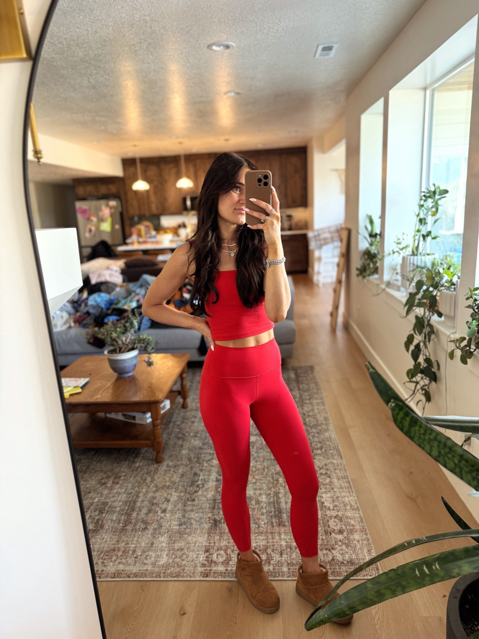 Red Workout fit 💪🏼 wearing a small in top and bottom 

#LTKTravel #LTKFindsUnder50 #LTKActive