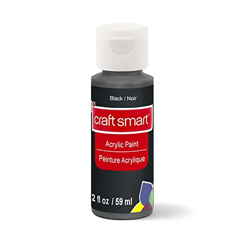 Craft Smart 2oz. ‎Black Acrylic Paint Non-Toxic Paint for Drawing, Painting, Art & Crafts Supplies - Bulk 12 Pack | Amazon (US)