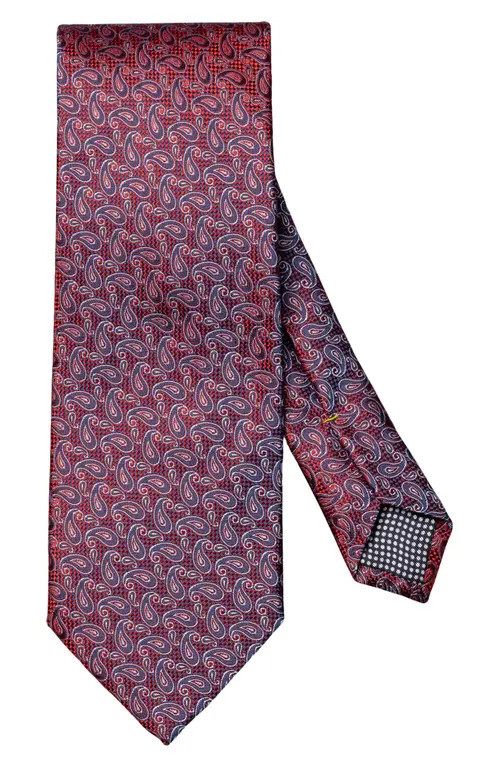 Eton Paisley Silk Tie in Medium Red at Nordstrom | Nordstrom