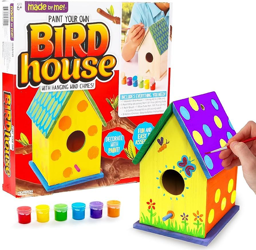 Made By Me Build & Paint Your Own Wooden Bird House, DIY Birdhouse Making For Ages 5, 6, 7, 8, 9,... | Amazon (US)