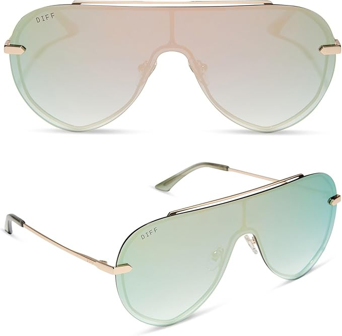 DIFF Imani Designer Oversized Shield Sunglasses for Women UV400 Protection | Amazon (US)