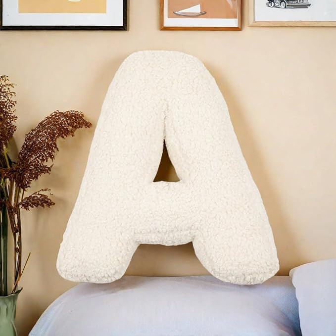 Letter Plush Pillow, Letter Hugging Throw Pillows, Decorative Initial Letter Shaped Throw Pillows... | Amazon (US)