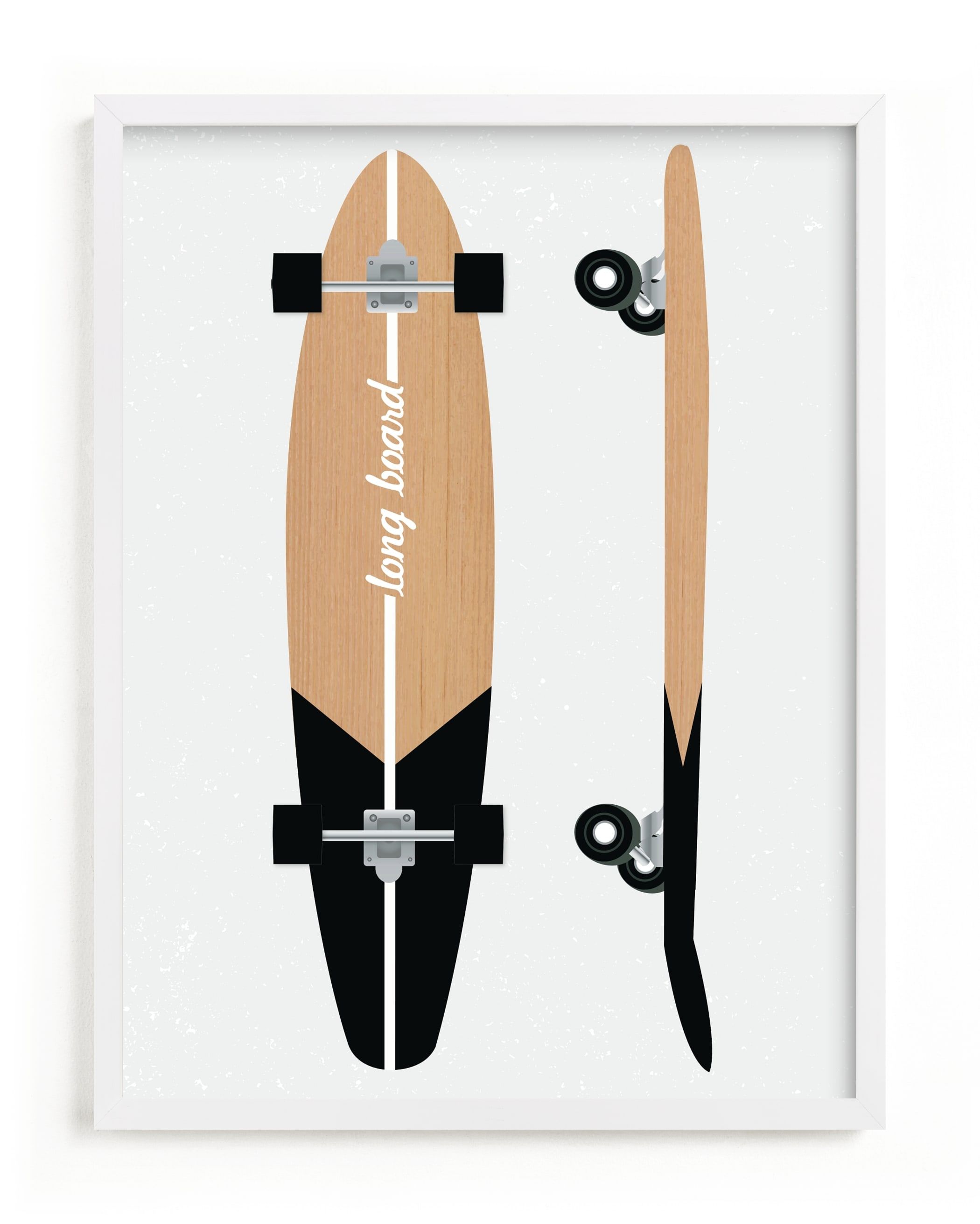 "Long Board" - Graphic Limited Edition Art Print by Itsy Belle Studio. | Minted