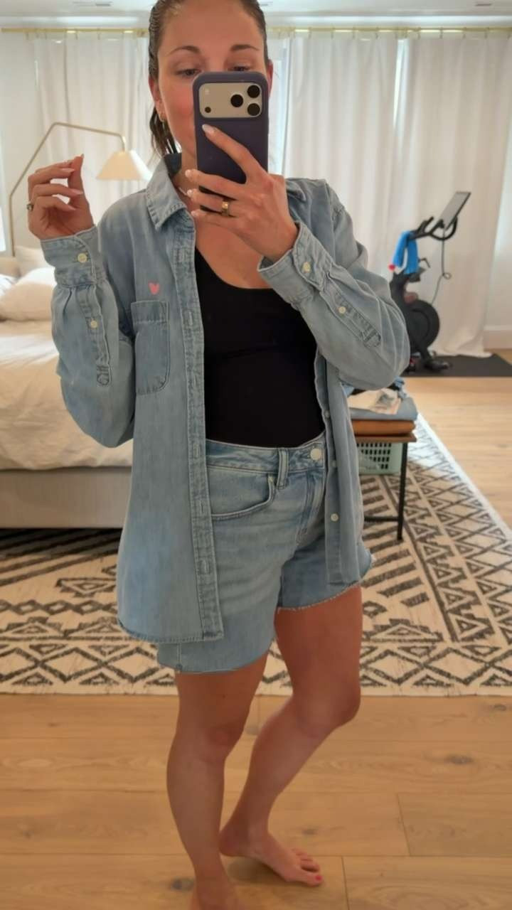 Quince Bella Stretch Denim Shorts  

 #LTKdayinmylife #LTKgrwm #LTKmomlife