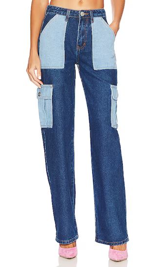 superdown Alexia Contrast Pocket Jean in Blue. - size 28 (also in 24, 26, 27) | Revolve Clothing (Global)