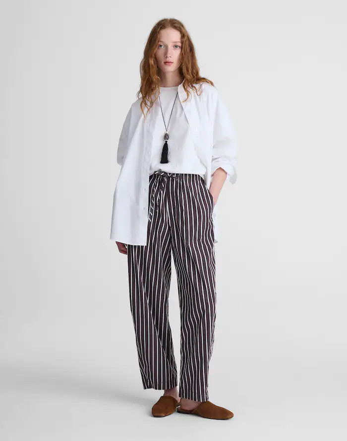 Pull-On Barrel-Leg Utility Pants in Poplin | Madewell