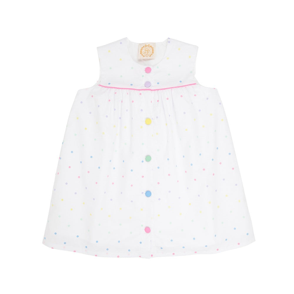 Sleeveless Tabitha's Teacher's Pet Dress - Dudley Dot with Hamptons Hot Pink | The Beaufort Bonnet Company