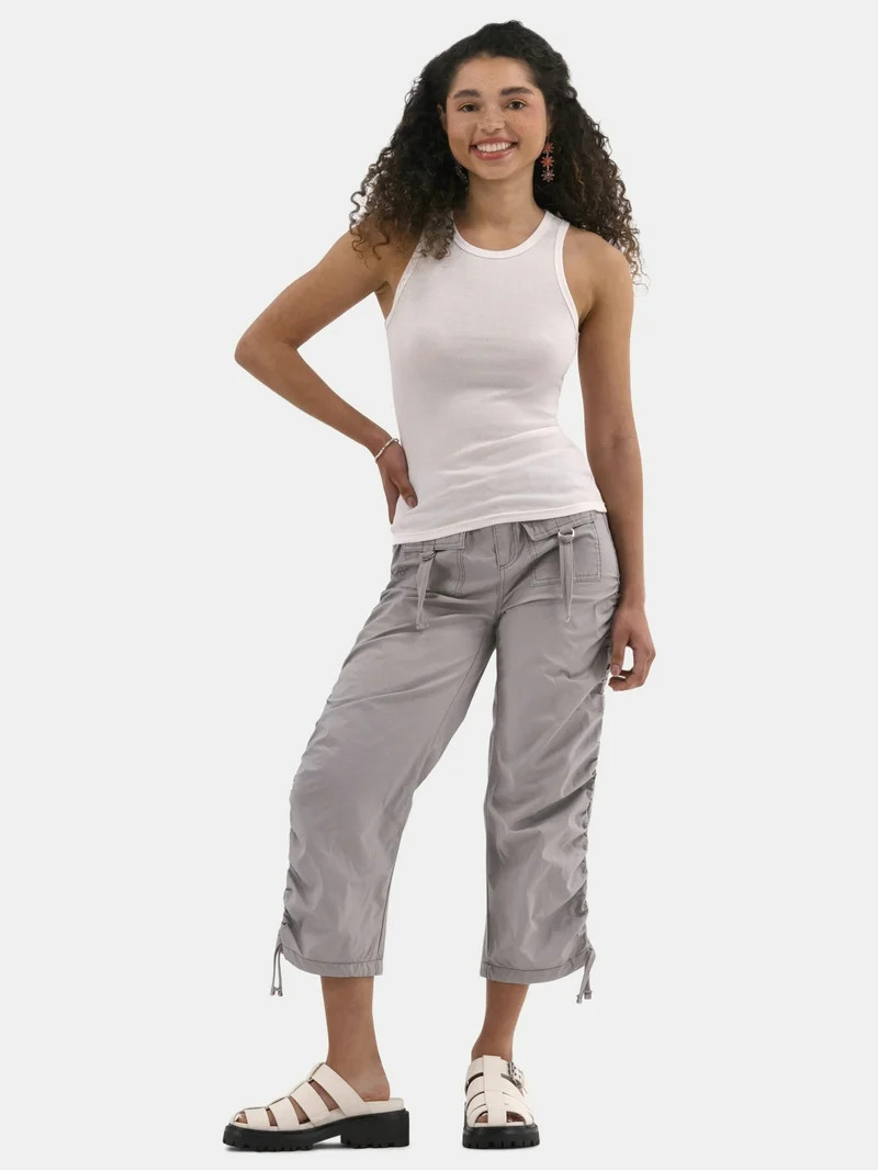 No Boundaries Ribbed High Neck Tank Top, Women's | Walmart (US)