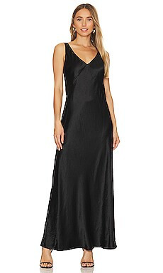 Vince V-neck Maxi Slip Dress in Black from Revolve.com | Revolve Clothing (Global)