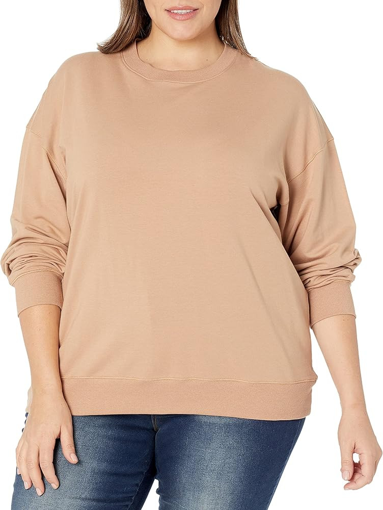 The Drop Women's Margot Loose Long Sleeve Crewneck Drop Shoulder Sweatshirt | Amazon (US)