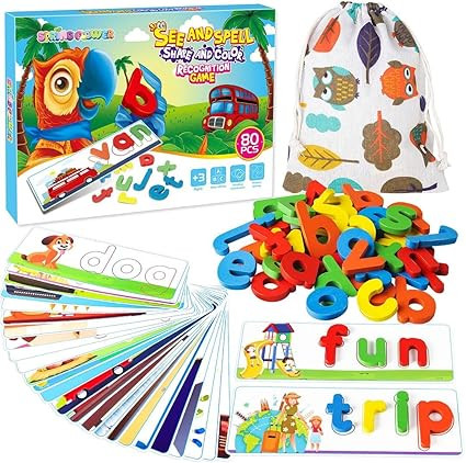 SpringFlower See & Spell Matching Letter Game for Preschool Kindergarten Kids,Learning Educationa... | Amazon (US)
