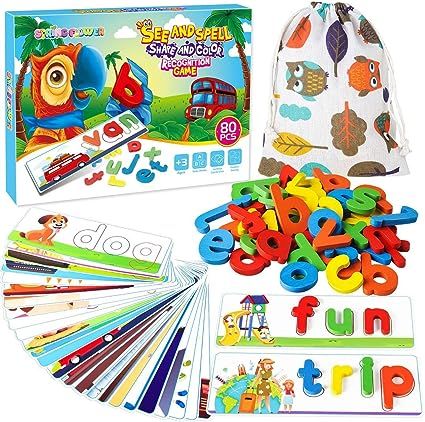 SpringFlower See & Spell Matching Letter Game for Preschool Kindergarten Kids,Learning Educationa... | Amazon (US)