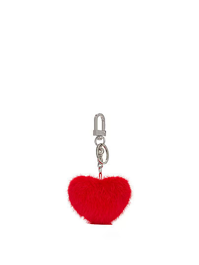 Faux-Fur Heart Keychain Charm, Red, One Size - Women's Small Accessories - PINK | Victoria's Secret (US / CA )