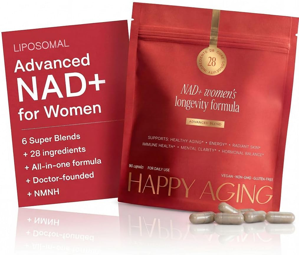 NAD+ Supplement for Women | NAD Booster with NMNH (Reduced NMN), NR, Resveratrol, CoQ10 – Supports Energy, Focus, Skin Glow & Daily Vitality, 30-Day Supply | Amazon (US)