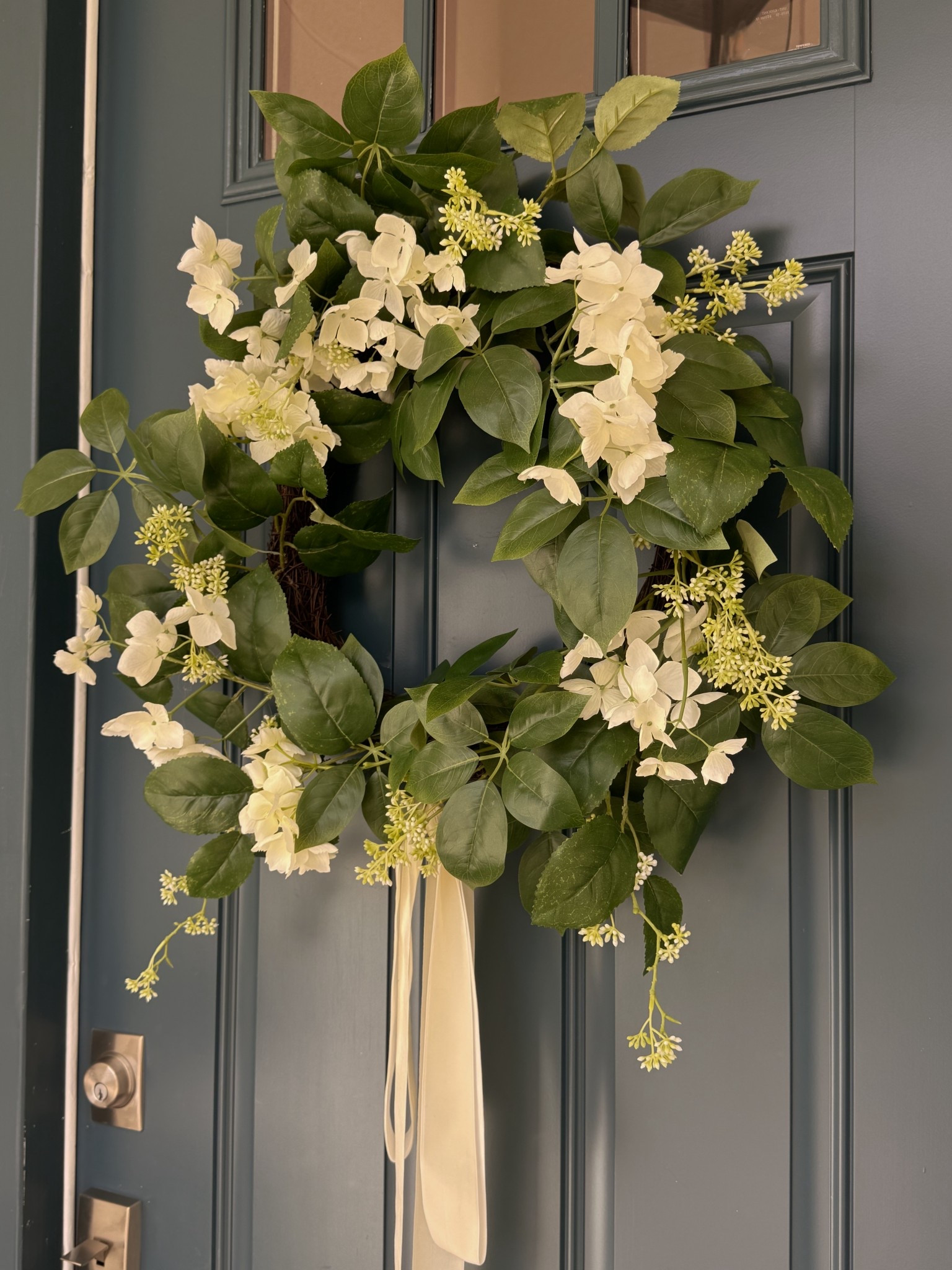 This new hydrangea wreath was the easiest way to give our entry a little spring refresh 🤍 linked it below for you. 

#LTKSeasonal #LTKHome