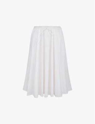 Cora self-tie stretch-woven midi skirt | Selfridges