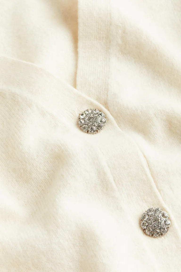 Rhinestone-button Cardigan | H&M (US + CA)