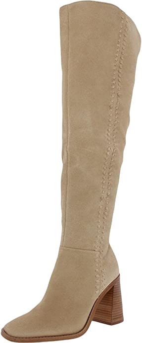 Vince Camuto Womens Englea Heel Square-Toe Thigh-High Boots | Amazon (US)