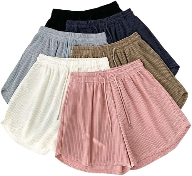 1PC Womens Summer High Waist Linen Shorts Roll Up Pleated Zippered Wrap Hem Wide Leg Shorts Witho... | Amazon (US)