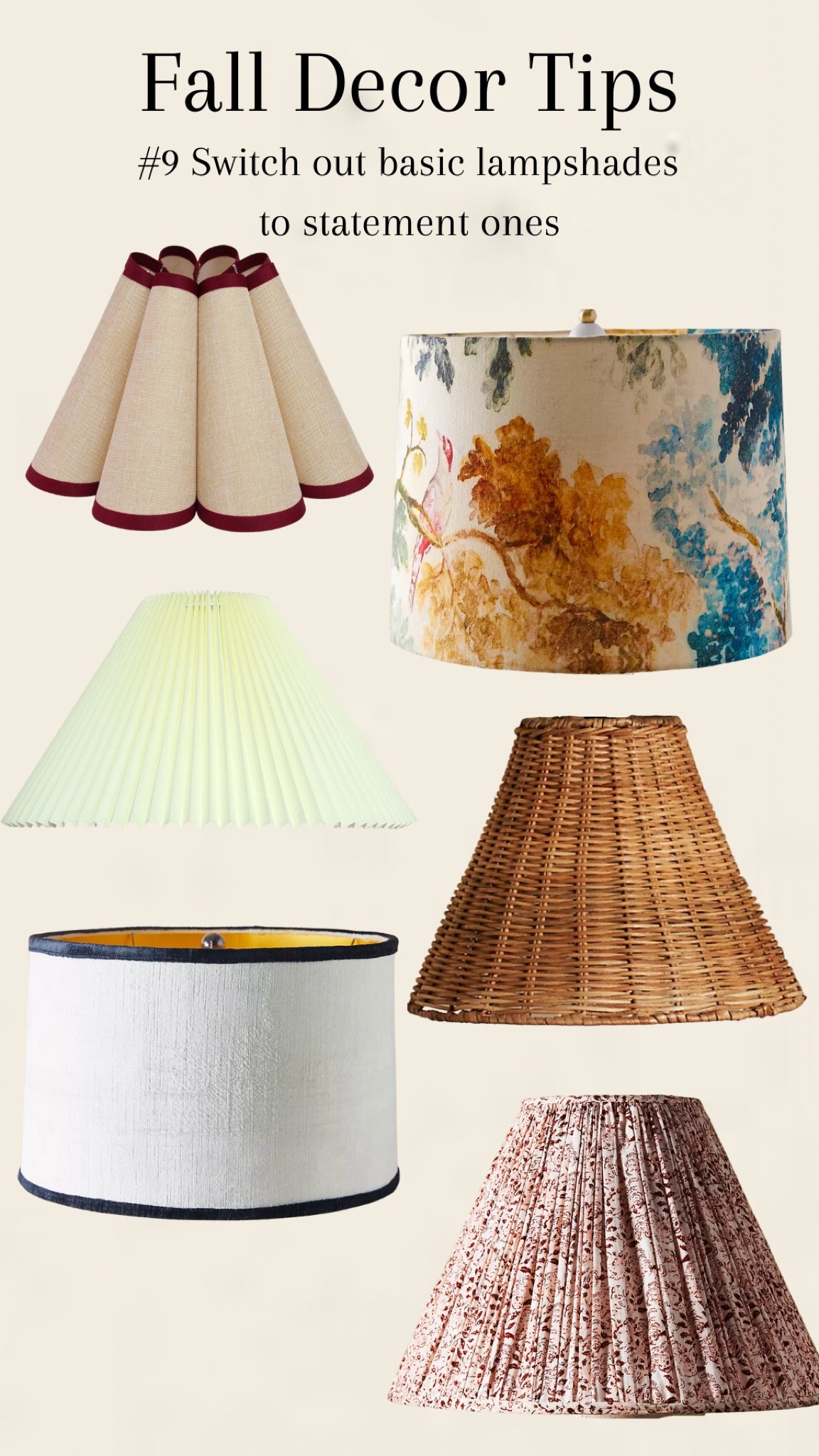 Fall decor- lampshade, pleated lampshade, rattan wicket lampshade, decorative lamp shape 

#LTKstyletip #LTKSeasonal #LTKhome
