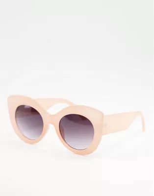 AJ Morgan chunky frame sunglasses in pink | ASOS (Global)