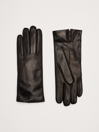 Italian Leather Cashmere-Lined Gloves | Banana Republic (US)