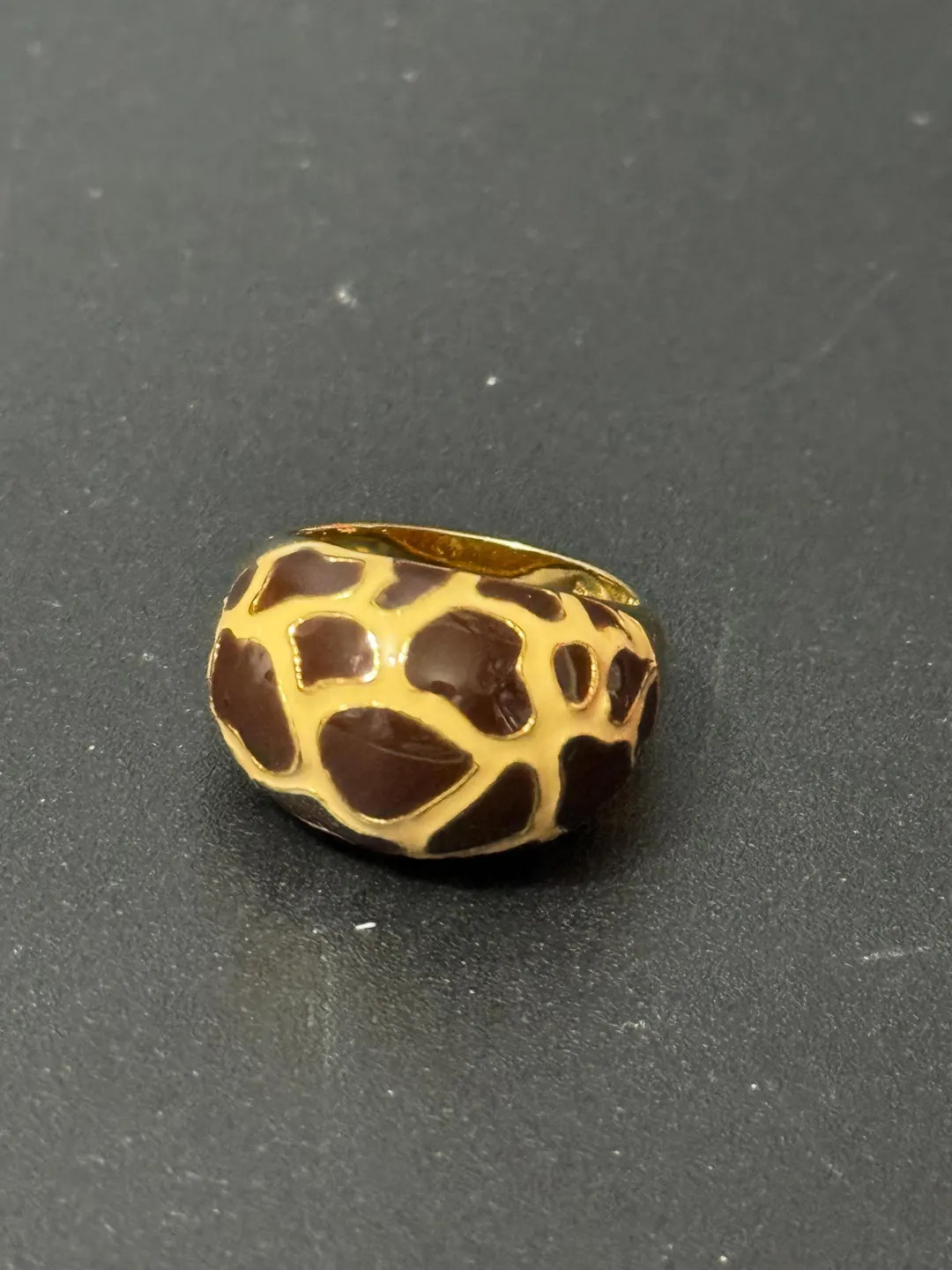 Vintage Joan Rivers Animal Leopard Print Dress Ring Size P Q Gold Tone - Etsy | Etsy (US)