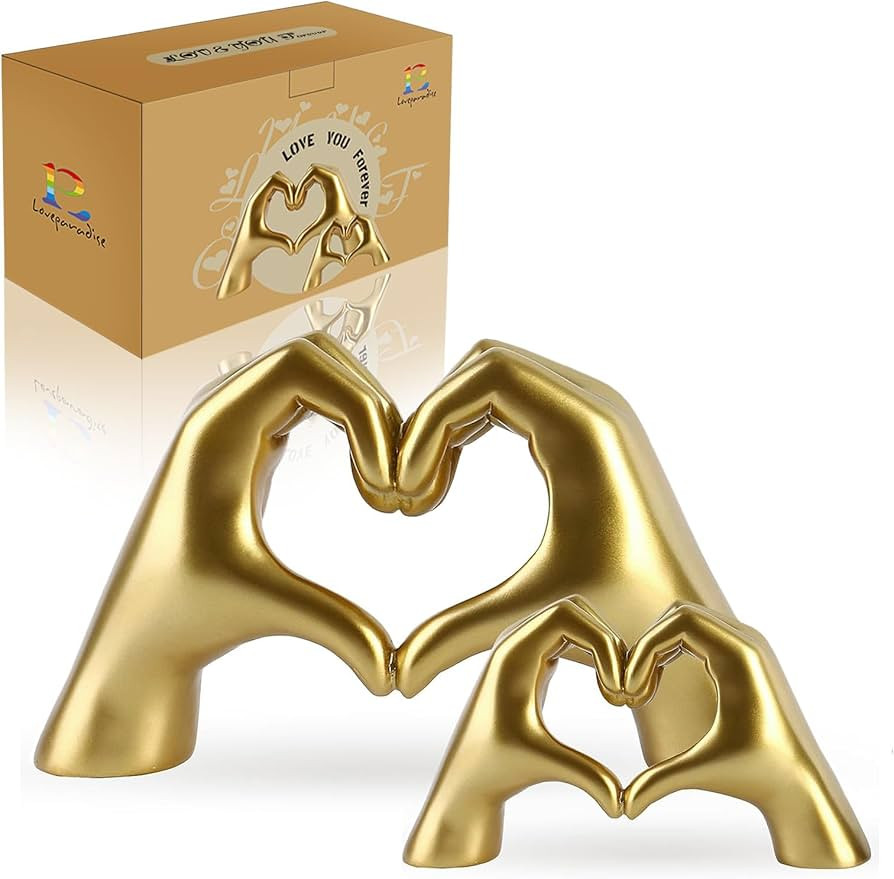 loveparadise Gold Room Decor, Gold Table Decor, Gold Home Decor, Sculptures Home Decor, Statues f... | Amazon (US)