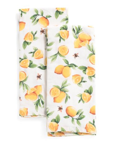 2pk Verna Lemons Kitchen Towels | TJ Maxx