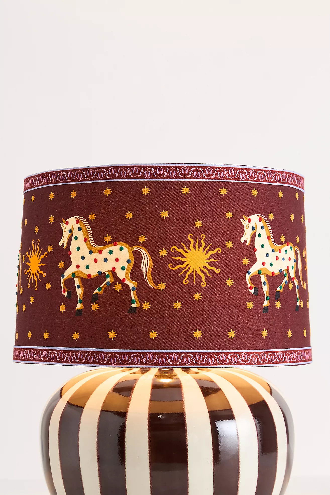 Printed Goods Horse 16" Drum Lamp Shade | Anthropologie (US)