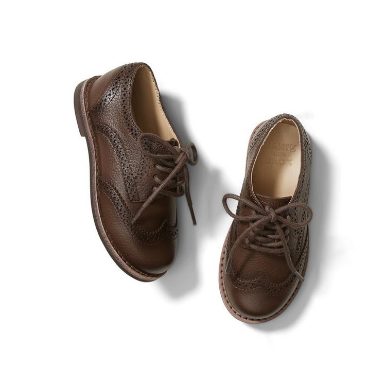 Leather Wingtip Shoe | Janie and Jack