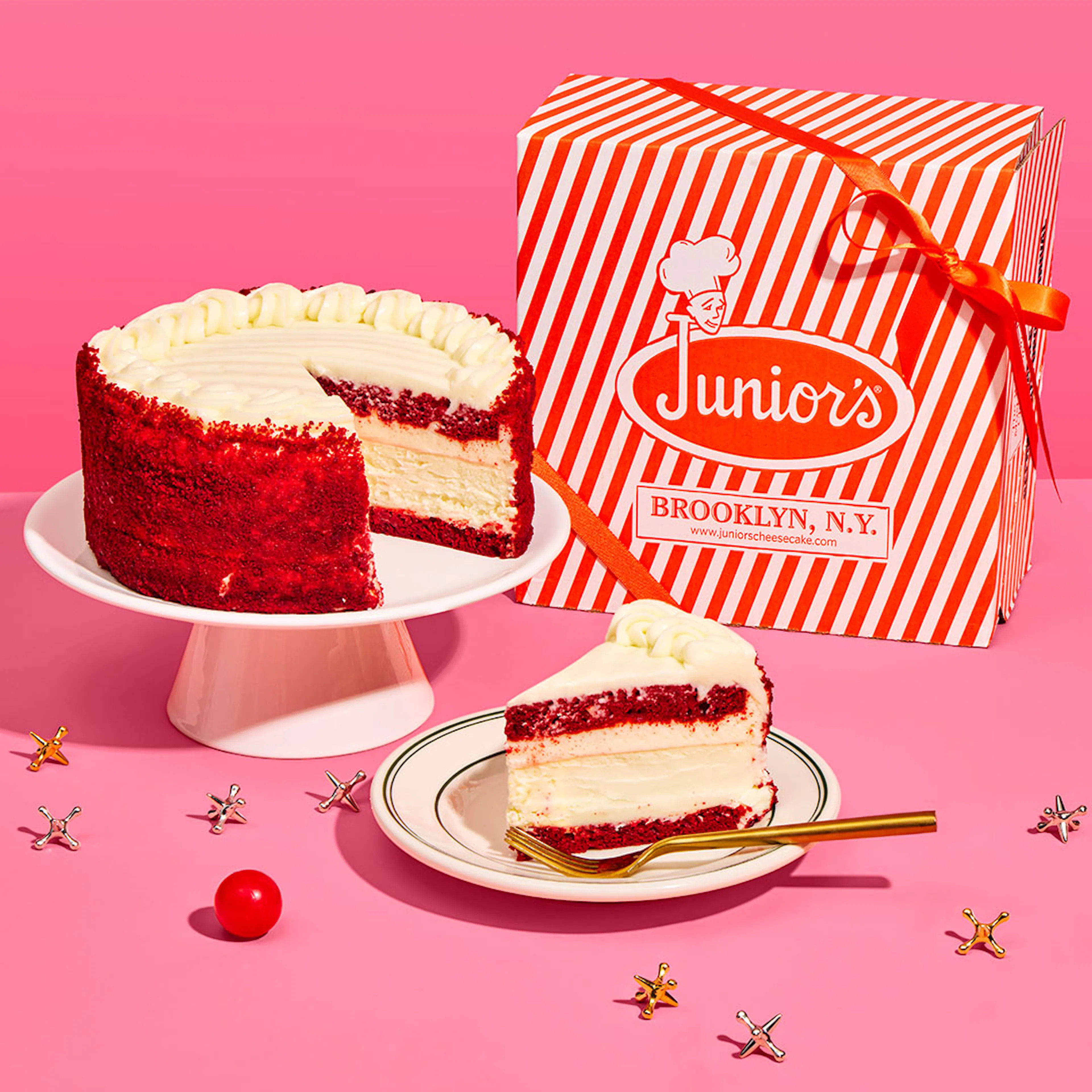 Red Velvet Cheesecake by Junior's Cheesecake | Goldbelly | Goldbelly