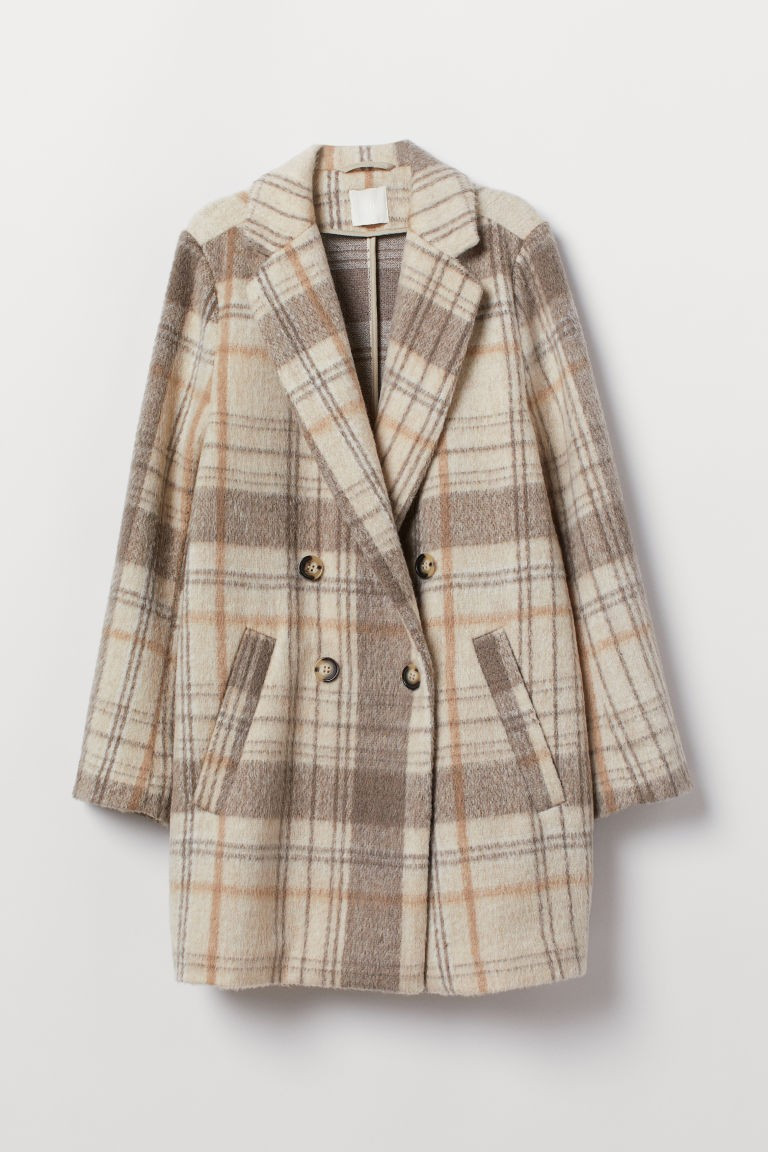 H & M - Double-breasted Coat - Beige | H&M (US + CA)