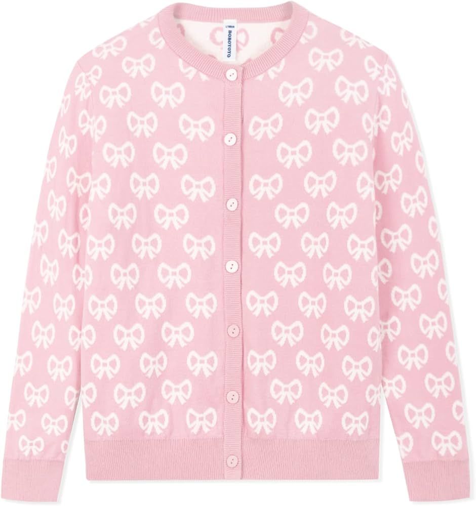 BOBOYOYO Sweaters for Girls Cardigan 100% Cotton Baby Girl Sweater Toddler Cardigans Newborn Infa... | Amazon (US)