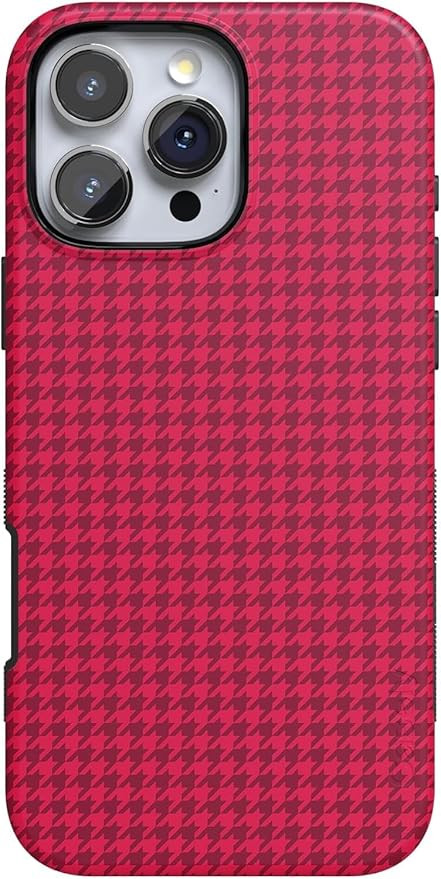 Casely iPhone 16 Pro Max Case | Best Dressed | Red Houndstooth | Compatible with MagSafe | Bold P... | Amazon (US)