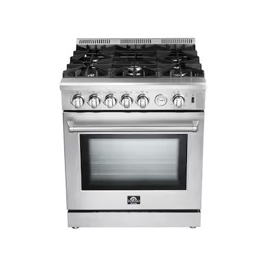 FORNO Lseo 30-in 5 Burners 4.23-cu ft Convection Oven Freestanding Gas Range (Stainless Steel) Lo... | Lowe's